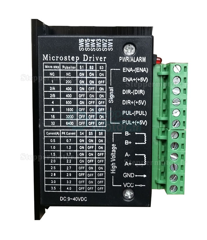 Driver moteur pas à pas TB6600 9-40 V CC 4A biphasé pour moteurs pas à pas NEMA 17, 23 et 24
