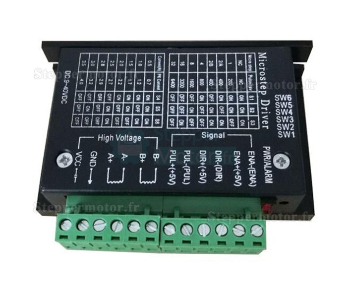 Driver moteur pas à pas TB6600 9-40 V CC 4A biphasé pour moteurs pas à pas NEMA 17, 23 et 24