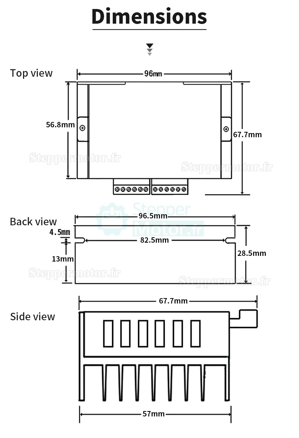 Driver moteur pas à pas TB6600 9-40 V CC 4A biphasé pour moteurs pas à pas NEMA 17, 23 et 24