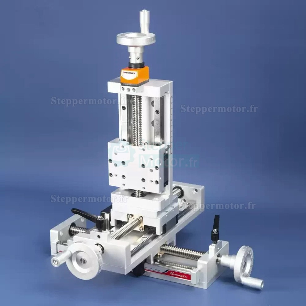 Table coulissante autobloquante manuelle CNC, module lin&eacute;aire, platine de positionnement Z, module &agrave; vis trap&eacute;zo&iuml;dale avec affichage num&eacute;rique
