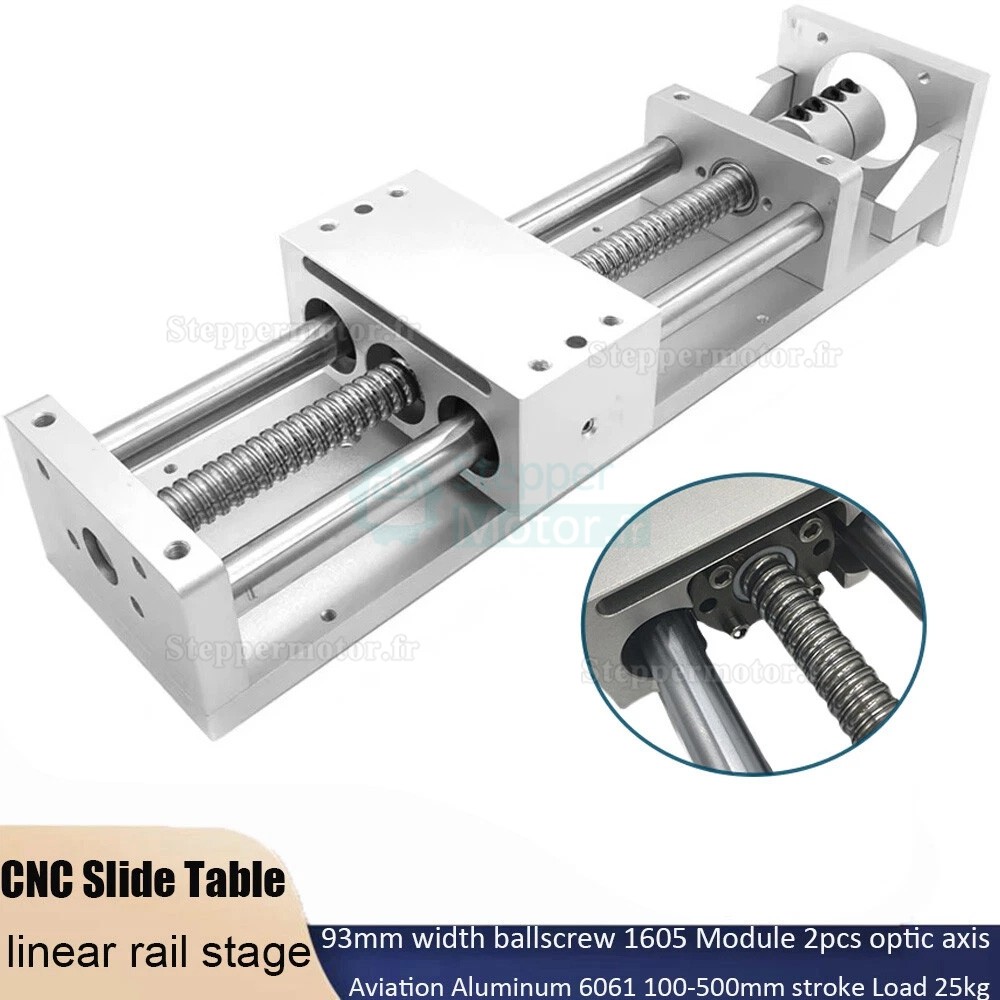 Guide de mouvement lin&eacute;aire OSP001612 pour table coulissante CNC compatible avec moteur pas &agrave; pas Nema 23/34