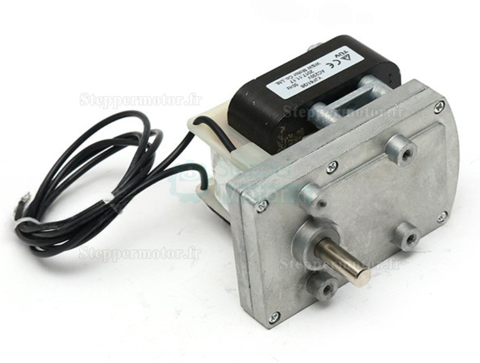 Motor&eacute;ducteur &agrave; p&ocirc;les ombrag&eacute;s TT-YJ61 AC 110/220 V avec r&eacute;ducteur &agrave; arbre parall&egrave;le 36:1 &agrave; 1161:1